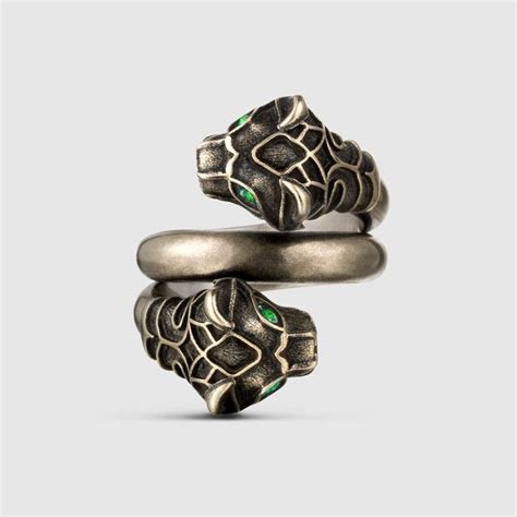 gucci tiger palladium ring